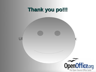 Thank you po!!!


      THE END
UPLB ITC Training Support Team:

      Czarlina Evangelista

        Rachel Mojado
 