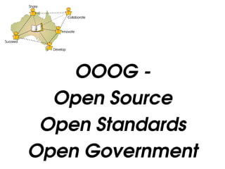 OOOG ­
      Open Source
     Open Standards
    Open Government
            
 