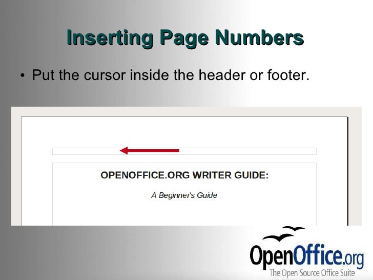 page numbering in openoffice writer page numbering in openoffice writer