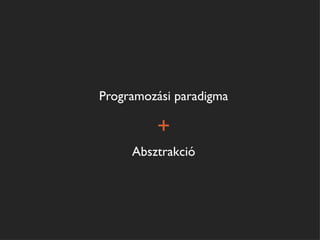 Programozási paradigma

         +
     Absztrakció
 