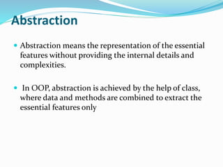 object oriented programming OOP | PPT