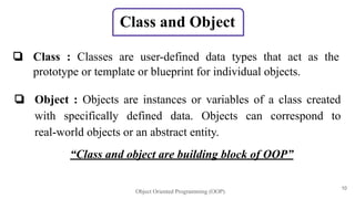 Comprehensive Introduction to Object Oriented Programming Concepts and ...