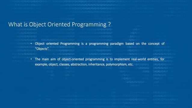 Object Oriented Programming Concepts for beginners | PPT