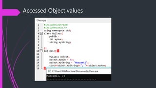 Accessed Object values
 