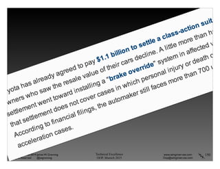 Technical Excellence
OOP, Munich 2015
www.wingman-sw.com
Oop@wingman-sw.com
Copyright © 2008-2014 James W. Grenning	

All Rights Reserved @jwgrenning.
150
 