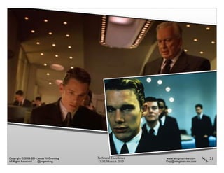 Technical Excellence
OOP, Munich 2015
www.wingman-sw.com
Oop@wingman-sw.com
Copyright © 2008-2014 James W. Grenning	

All Rights Reserved @jwgrenning.
21
 