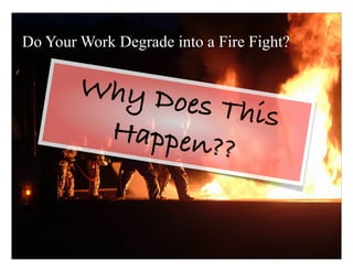 Technical Excellence
OOP, Munich 2015
www.wingman-sw.com
Oop@wingman-sw.com
Copyright © 2008-2014 James W. Grenning	

All Rights Reserved @jwgrenning.
Do Your Work Degrade into a Fire Fight?
61
Why Does ThisHappen??
 