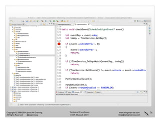 Technical Excellence
OOP, Munich 2015
www.wingman-sw.com
Oop@wingman-sw.com
Copyright © 2008-2014 James W. Grenning	

All Rights Reserved @jwgrenning.
74
 