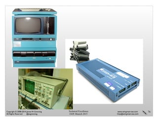 Technical Excellence
OOP, Munich 2015
www.wingman-sw.com
Oop@wingman-sw.com
Copyright © 2008-2014 James W. Grenning	

All Rights Reserved @jwgrenning.
76
 
