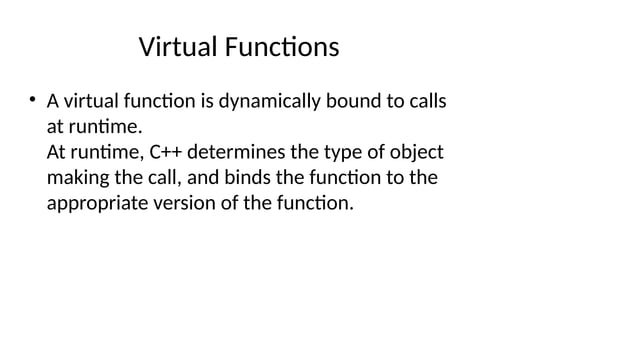 Overview of Object Oriented Programming using C++ | PPT