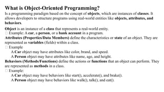 This is an Object Oreiented Programming For CS | PPTX