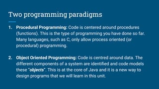 Programming Centred Code Comprehensive Introduction to Object-Oriented Programming in Java | PDF