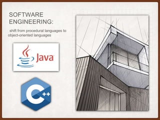 SOFTWARE
ENGINEERING:
shift from procedural languages to
object-oriented languages
 