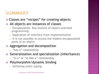 OOP by hrishikesh dhola | PPT