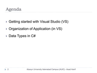 Object Oriented Programming in C# - Lecture 01 | PPTX