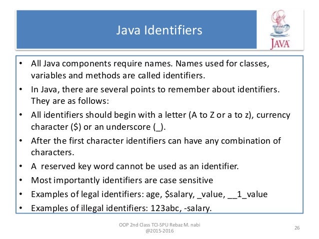 Oop lecture1-chapter1(review of java)