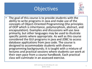 Oop lecture1-chapter1(review of java) | PPT