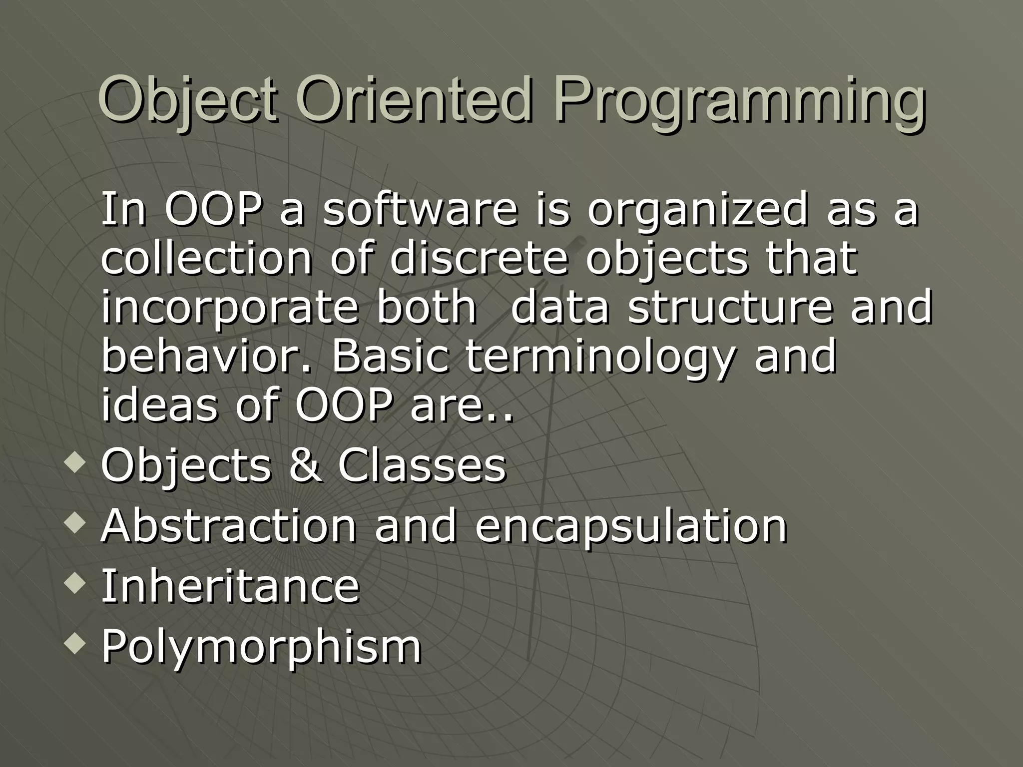 Oop Presentation | PPT | Programming Languages | Computing