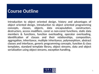 Object Oriented Programming - Lecture 01 | PPTX