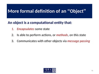 Object Oriented Programming - Lecture 02 | PPTX