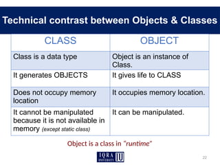 Object Oriented Programming - Lecture 02 | PPTX