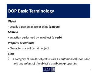 Object Oriented Programming - Lecture 02 | PPTX