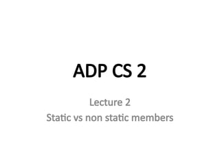 Understanding Static vs Non-Static Members in C++ Classes | PPTX
