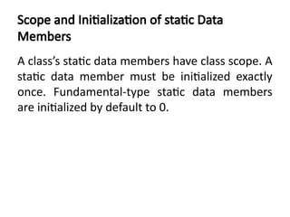 Understanding Static vs Non-Static Members in C++ Classes | PPTX