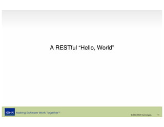 A RESTful “Hello, World”




                           © 2008 IONA Technologies   11
 