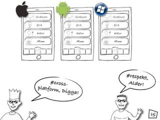 Schloss            Schloss   Schloss

Ich                Ich       Ich

Natur              Natur     Natur

Minne              Minne     Minne




                                       #respekt,
      #cross-                           Alder!
 platform
          , Digga!


                                                   15
 