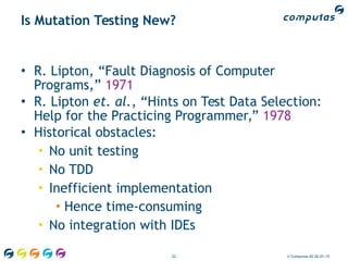 Oop 2015 – Mutation Testing | PDF