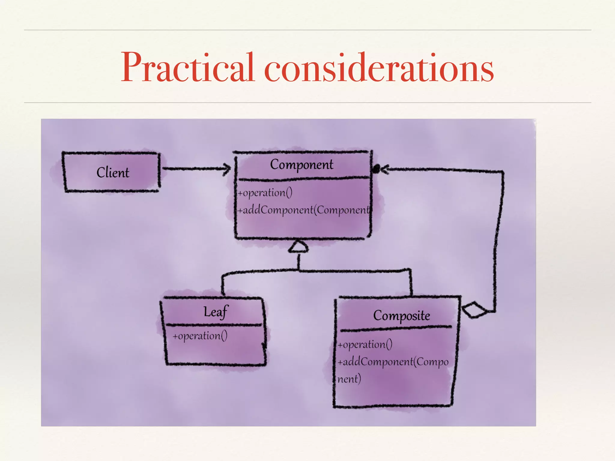 Practical considerations
 