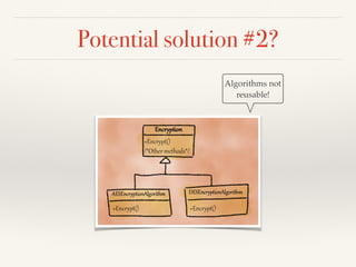 Potential solution #2?
Algorithms not
reusable!
 