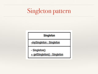 Singleton pattern
 