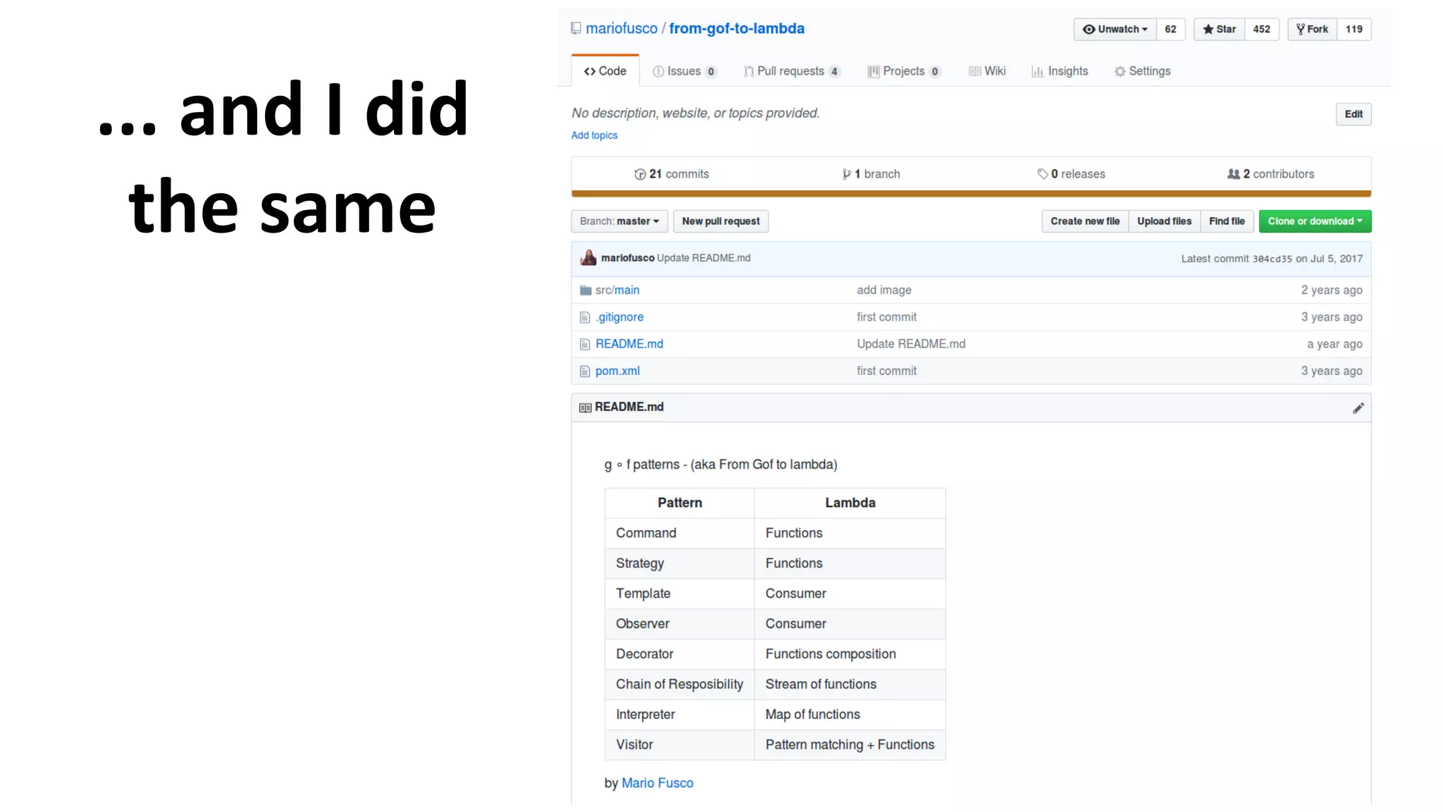 ... and I did
the same
 