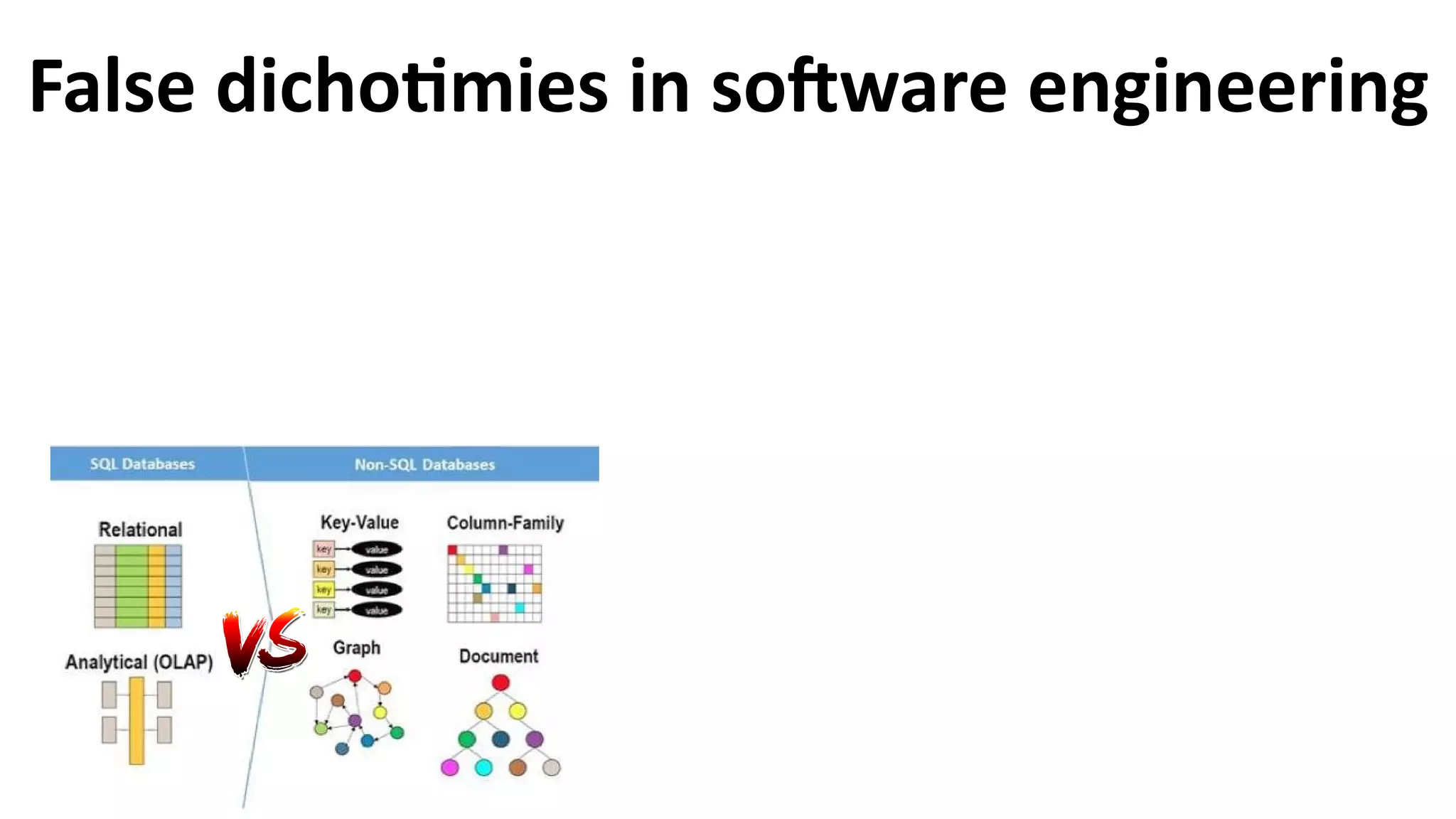 False dichotimies in software engineering
 
