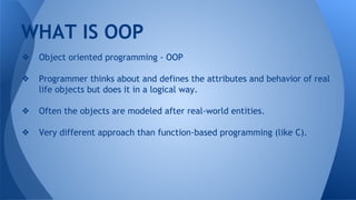 Oop basic overview | PPT