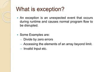 Exception Handling in object oriented programming using C++ | PPT