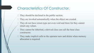 Constructors and Destructors | PPTX | Programming Languages | Computing