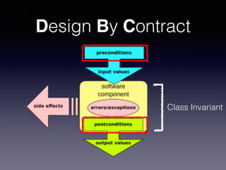 Design By Contract
Class Invariant
 