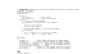 Classes and Objects in Object Oriented Programming | PPTX