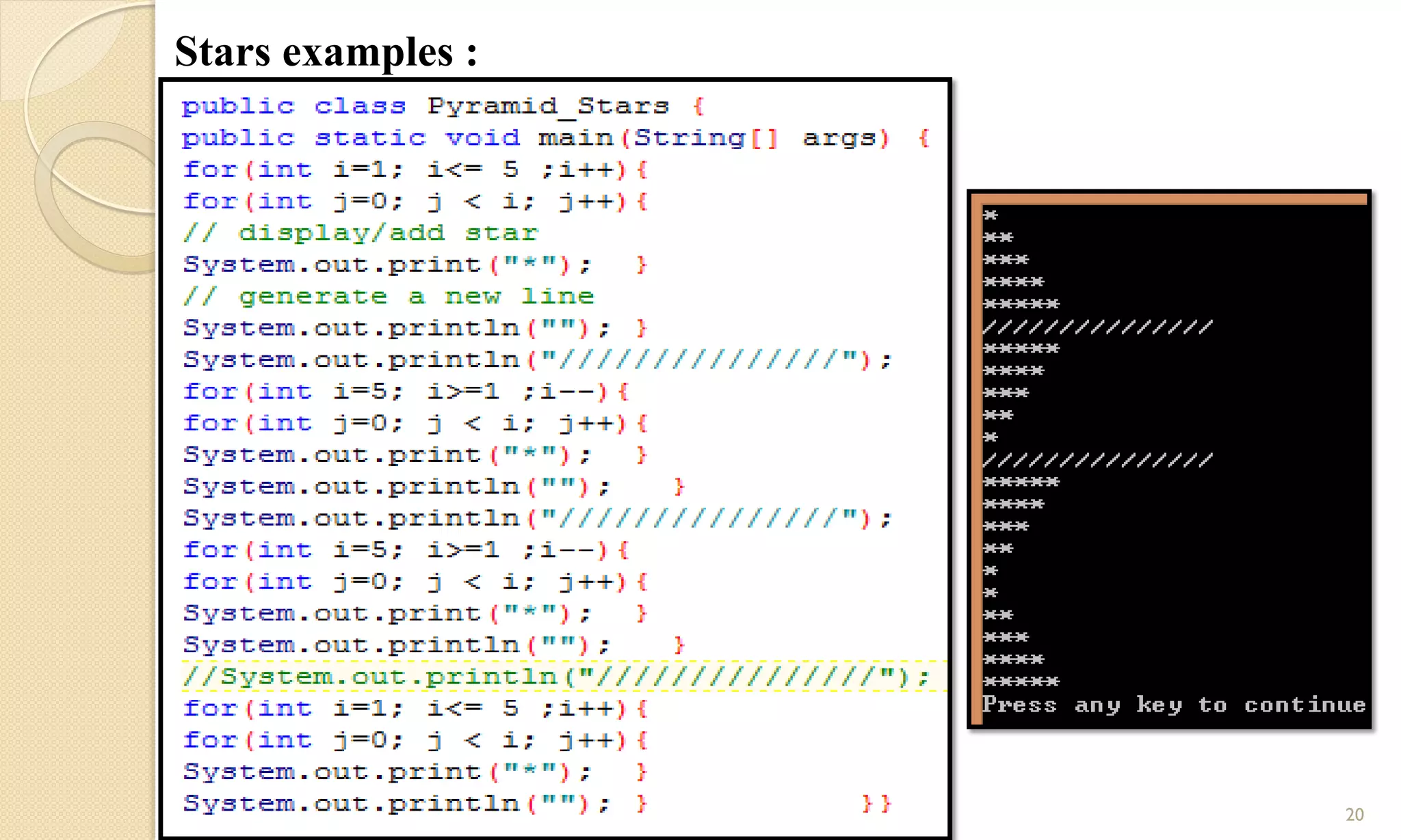 20
Stars examples :
 