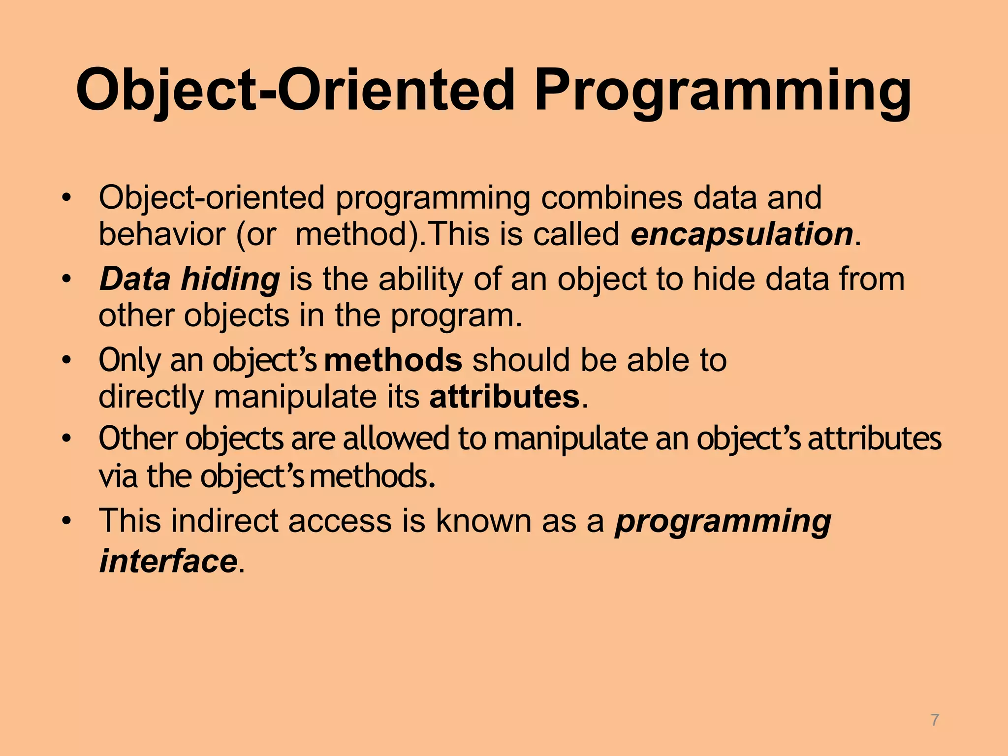 Oop chapter 1 procedural vs oop | PPT
