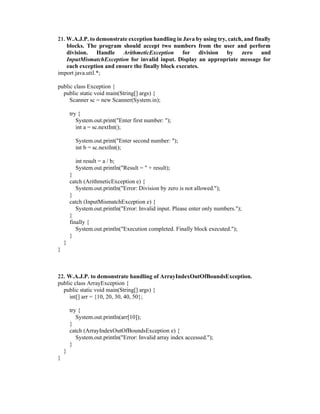 OOPCodesjavapracticalkabirpawarpptinparacticalexamination | PDF