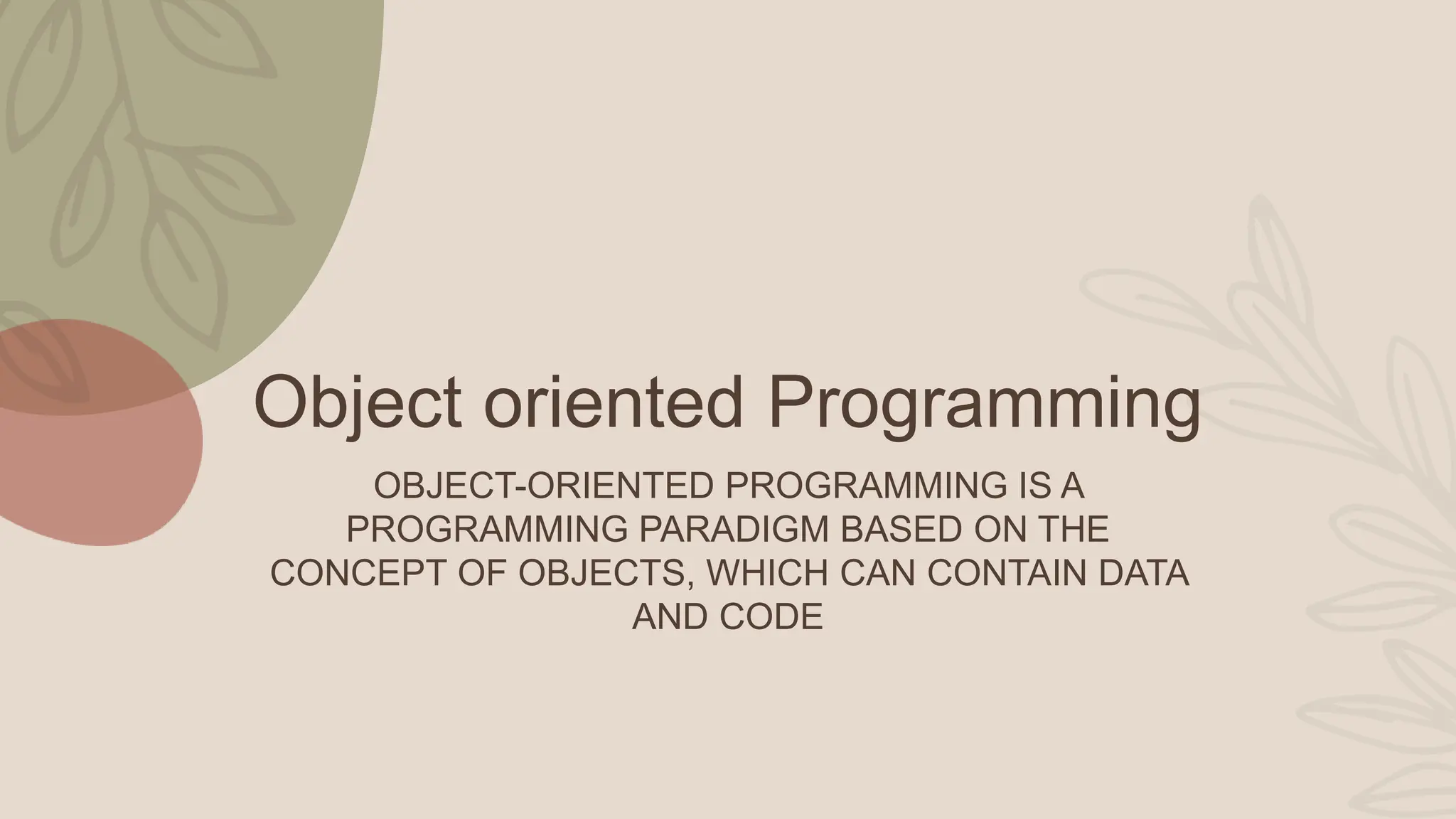 Object oriented programming concepts pptx