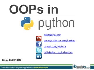 Oop concepts in python | PPTX