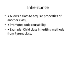 OOP_Concepts_Presentation.pptx inheritance | PPTX