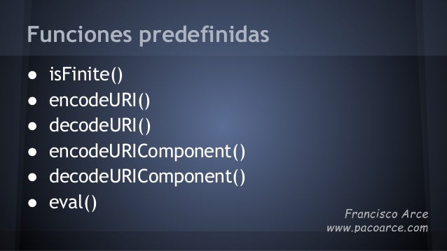 Resultado de imagen para funciones predeterminadas en javascript
