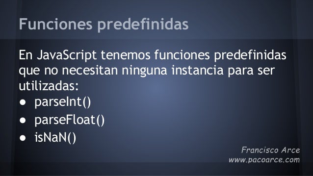 Resultado de imagen para funciones predeterminadas en javascript