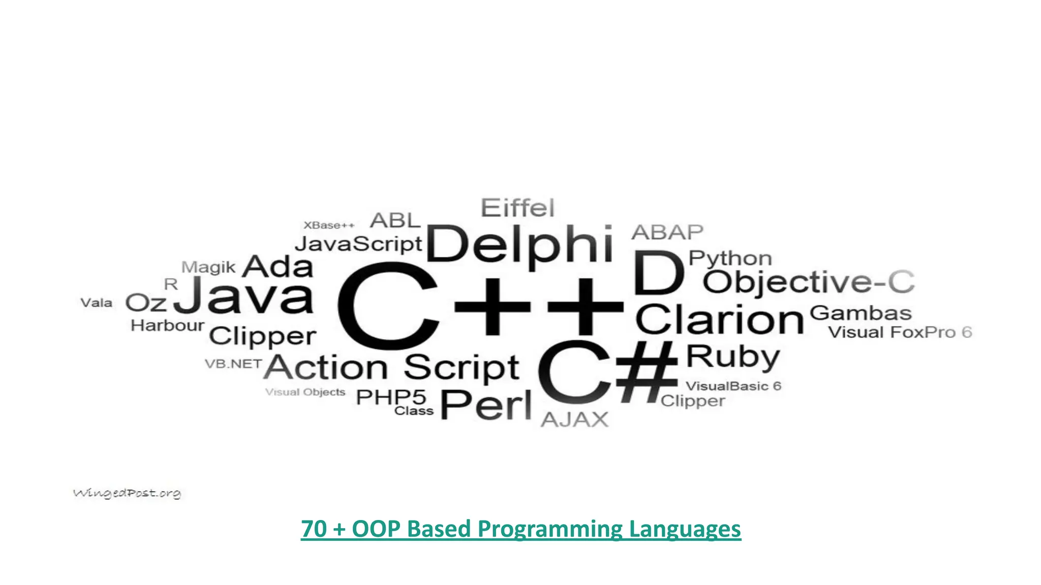 70 + OOP Based Programming Languages
 